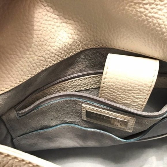 LAMBERTSON TRUEX-WHITE LEATHER SHOULDER BAG, SOFT - Picture 6 of 7